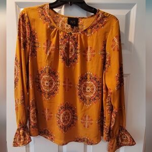 Floral Patterned Orange Dress